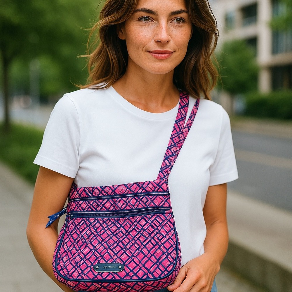 Vera‎ Bradley Katalina Pink Quilted Womens Crossbody Bag Hipster Diamond Pattern